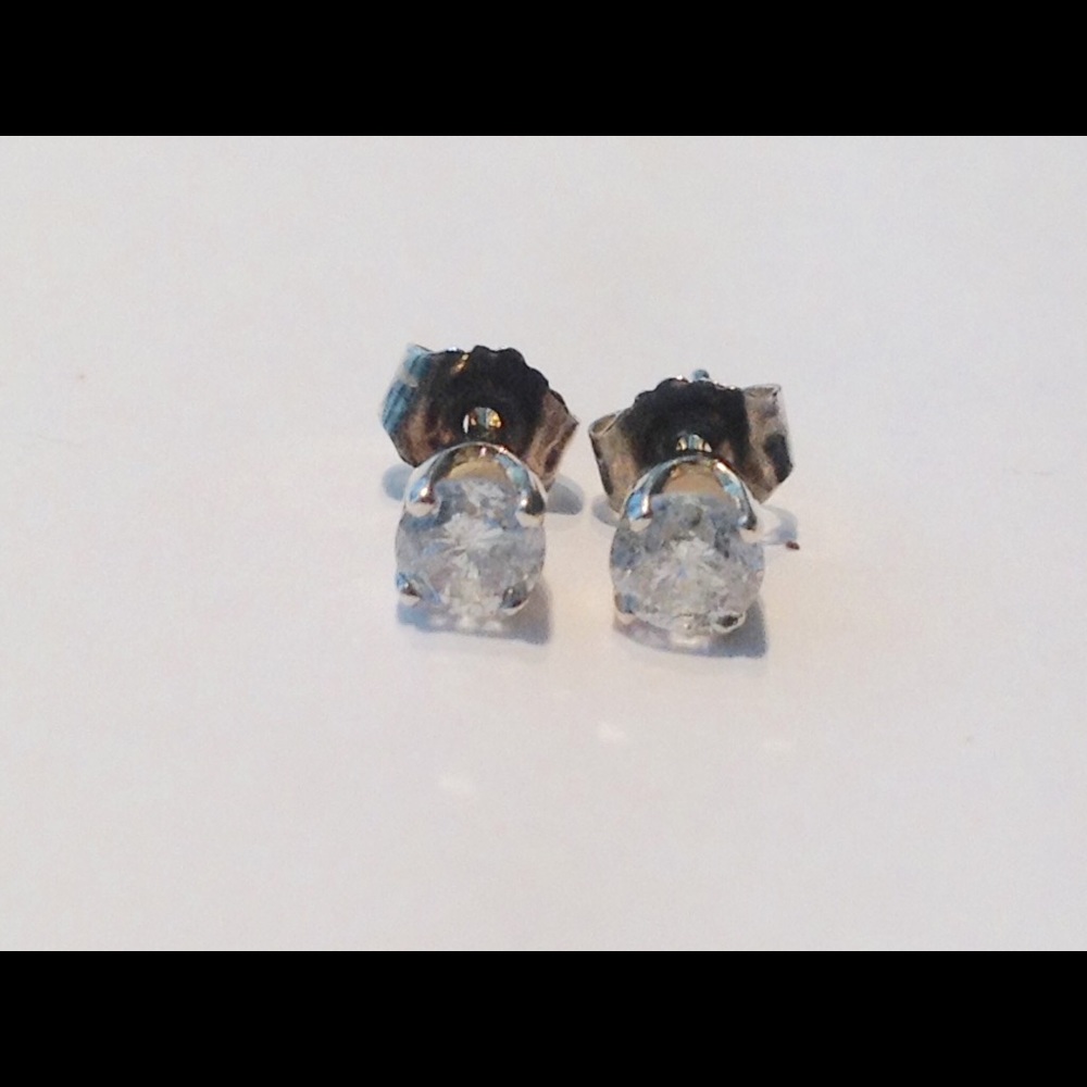 14KT Yellow Gold Diamond Stud Earrings .45CTW